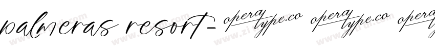 palmeras resort字体转换